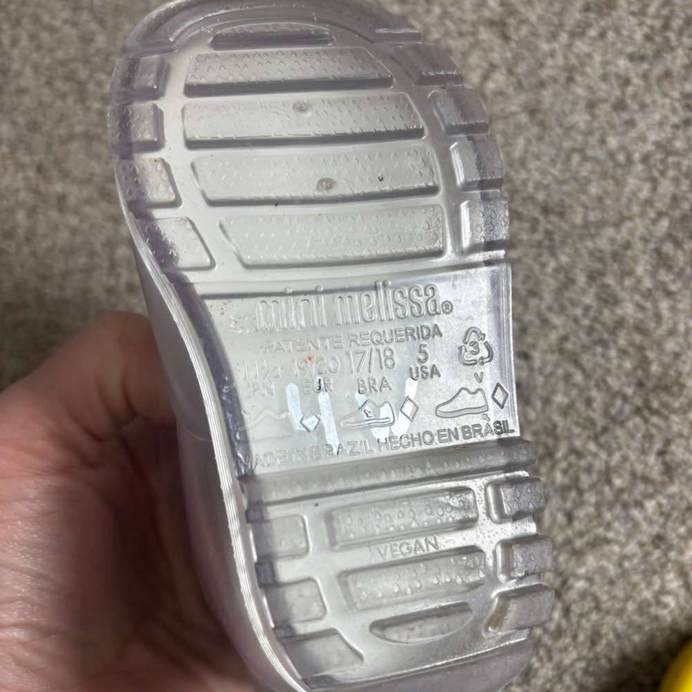 Mini Melissa Welly Clear Rain Boots US 5 gender neutral baby boots - Picture 3 of 6